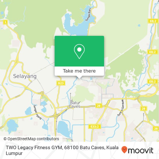 TWO Legacy Fitness GYM, 68100 Batu Caves map