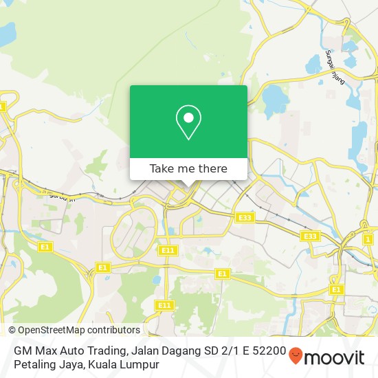 GM Max Auto Trading, Jalan Dagang SD 2 / 1 E 52200 Petaling Jaya map