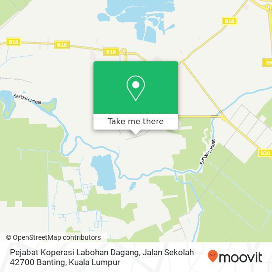 Pejabat Koperasi Labohan Dagang, Jalan Sekolah 42700 Banting map