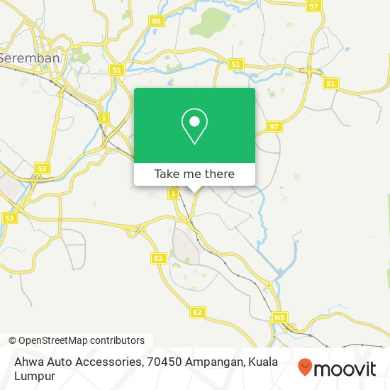 Peta Ahwa Auto Accessories, 70450 Ampangan