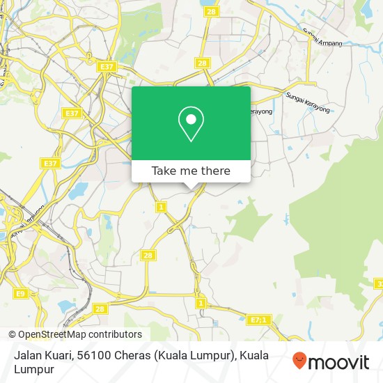 Peta Jalan Kuari, 56100 Cheras (Kuala Lumpur)