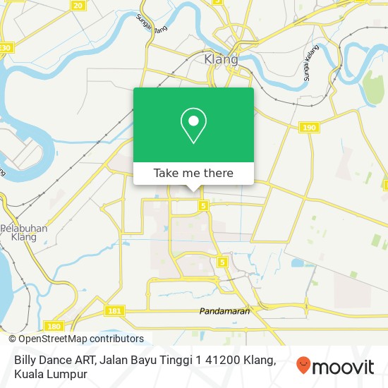 Billy Dance ART, Jalan Bayu Tinggi 1 41200 Klang map