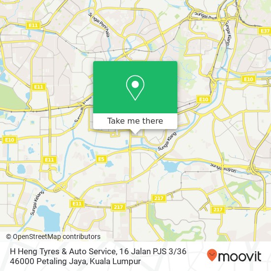 H Heng Tyres & Auto Service, 16 Jalan PJS 3 / 36 46000 Petaling Jaya map