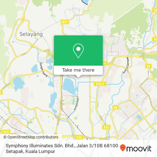 Symphony Illuminates Sdn. Bhd., Jalan 3 / 10B 68100 Setapak map