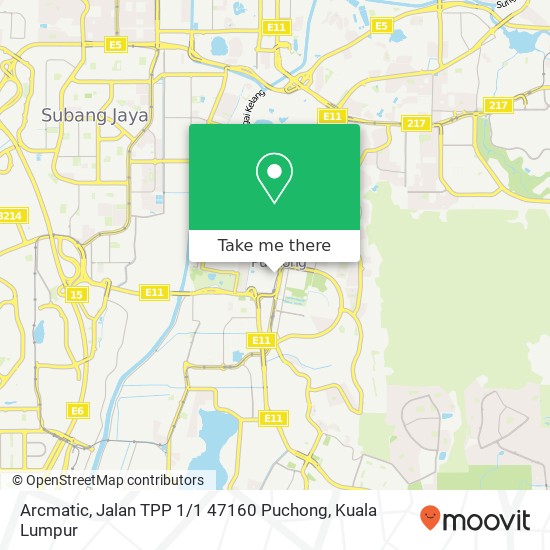 Arcmatic, Jalan TPP 1 / 1 47160 Puchong map