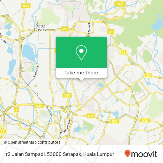 Peta r2 Jalan Sampadi, 53000 Setapak