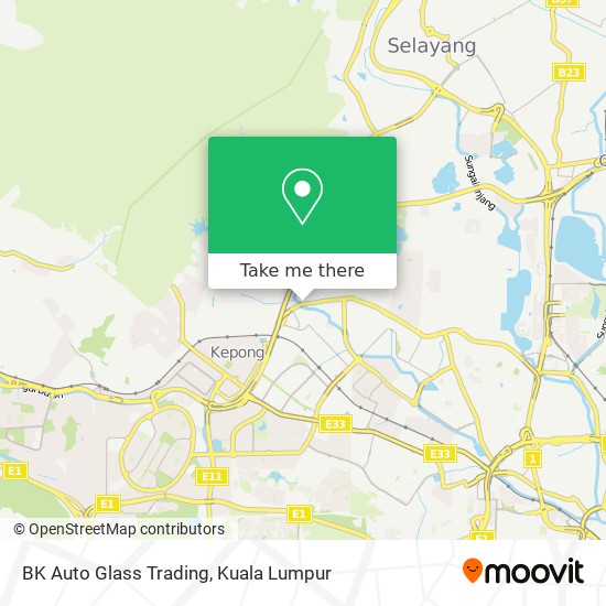 BK Auto Glass Trading map