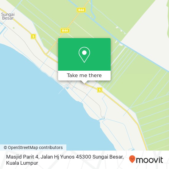 Masjid Parit 4, Jalan Hj Yunos 45300 Sungai Besar map