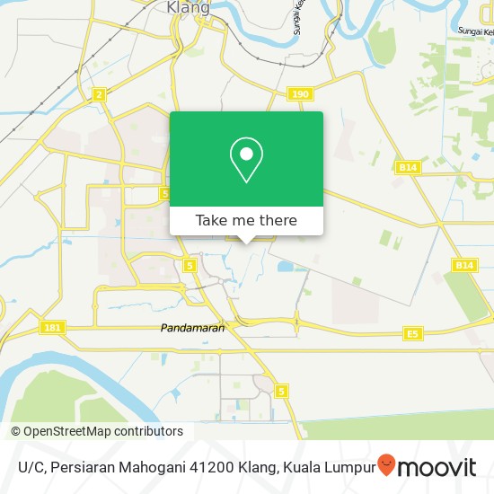 U / C, Persiaran Mahogani 41200 Klang map