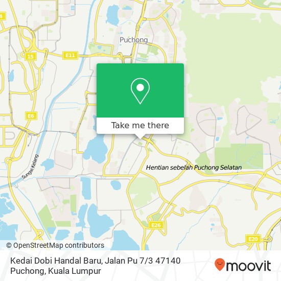 Peta Kedai Dobi Handal Baru, Jalan Pu 7 / 3 47140 Puchong