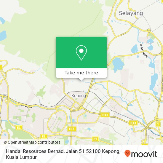 Peta Handal Resources Berhad, Jalan 51 52100 Kepong