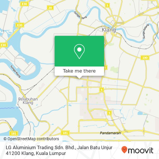 LG Aluminium Trading Sdn. Bhd., Jalan Batu Unjur 41200 Klang map