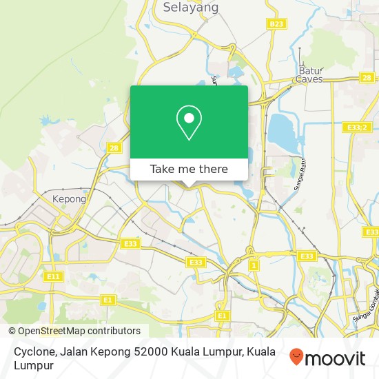 Peta Cyclone, Jalan Kepong 52000 Kuala Lumpur