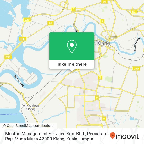 Peta Mustari Management Services Sdn. Bhd., Persiaran Raja Muda Musa 42000 Klang
