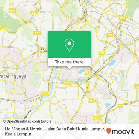 Ho Mogan & Noraini, Jalan Desa Bakti Kuala Lumpur map