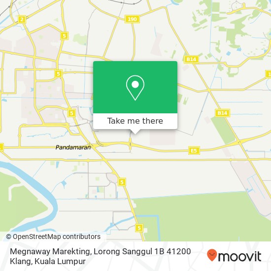 Megnaway Marekting, Lorong Sanggul 1B 41200 Klang map