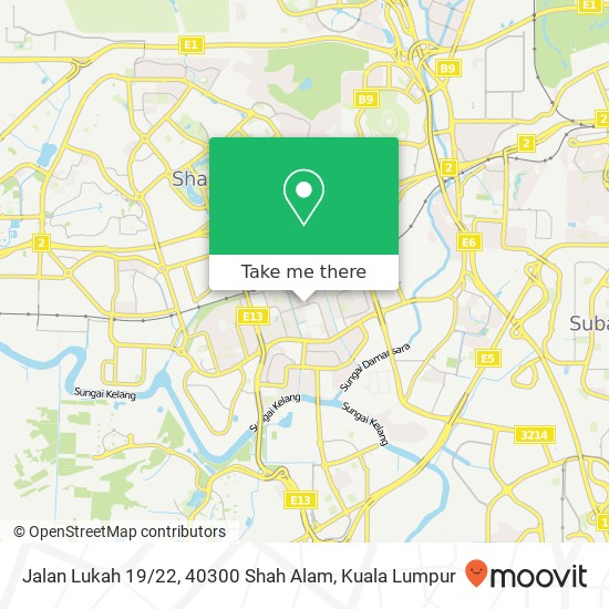 Peta Jalan Lukah 19 / 22, 40300 Shah Alam
