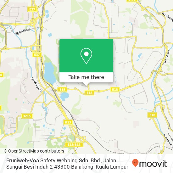 Fruniweb-Voa Safety Webbing Sdn. Bhd., Jalan Sungai Besi Indah 2 43300 Balakong map