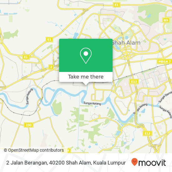 Peta 2 Jalan Berangan, 40200 Shah Alam
