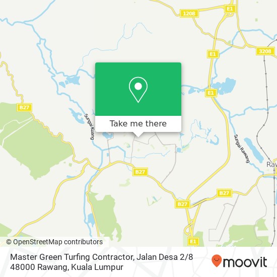 Master Green Turfing Contractor, Jalan Desa 2 / 8 48000 Rawang map