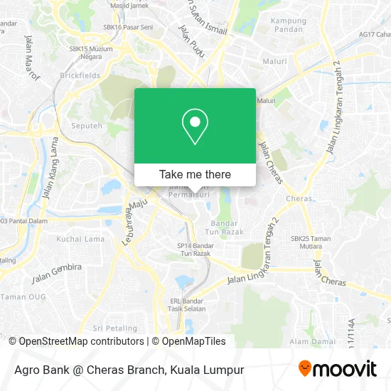 Agro Bank @ Cheras Branch map