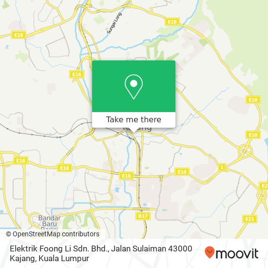 Elektrik Foong Li Sdn. Bhd., Jalan Sulaiman 43000 Kajang map