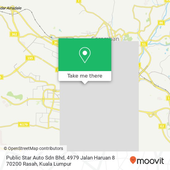 Peta Public Star Auto Sdn Bhd, 4979 Jalan Haruan 8 70200 Rasah