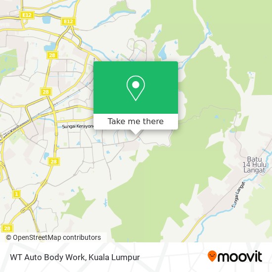 WT Auto Body Work map