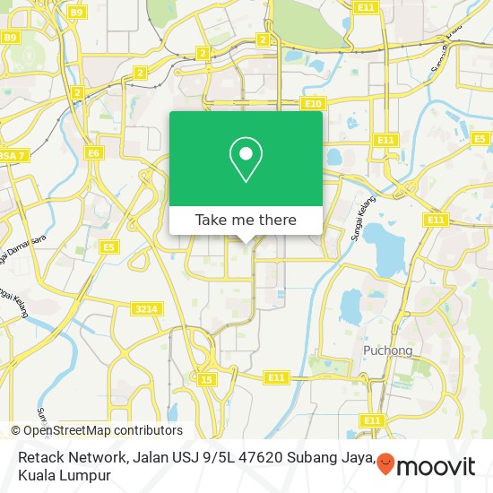 Retack Network, Jalan USJ 9 / 5L 47620 Subang Jaya map