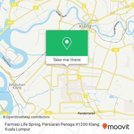 Farmasi Life Spring, Persiaran Penaga 41200 Klang map