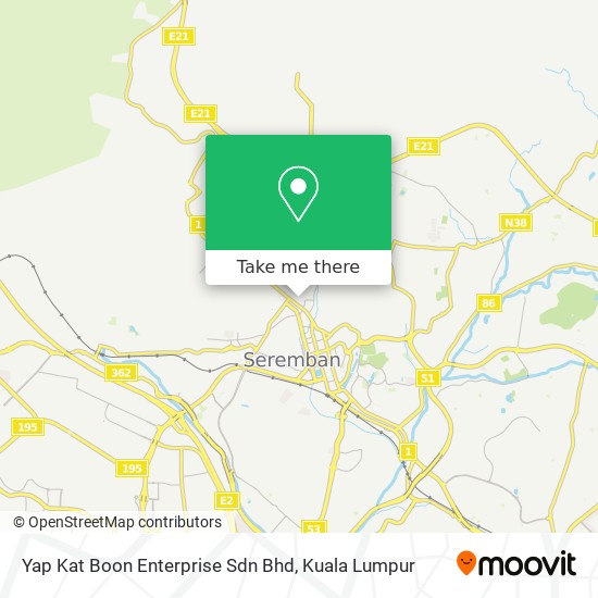 Peta Yap Kat Boon Enterprise Sdn Bhd