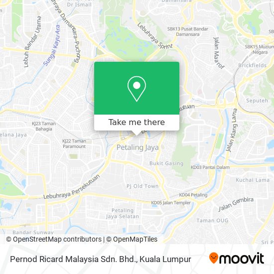 Pernod Ricard Malaysia Sdn. Bhd. map