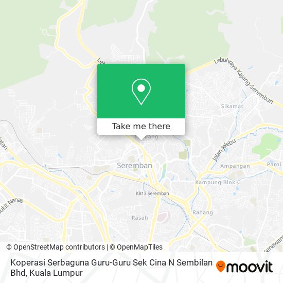 Koperasi Serbaguna Guru-Guru Sek Cina N Sembilan Bhd map