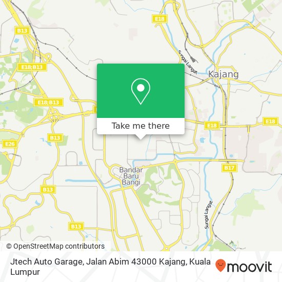 Jtech Auto Garage, Jalan Abim 43000 Kajang map