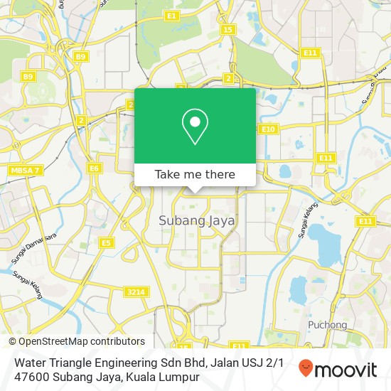 Water Triangle Engineering Sdn Bhd, Jalan USJ 2 / 1 47600 Subang Jaya map