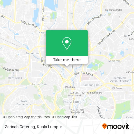 Zarinah Catering map