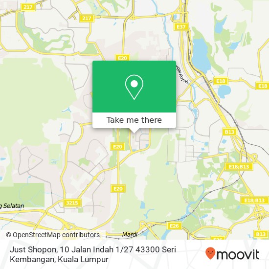 Just Shopon, 10 Jalan Indah 1 / 27 43300 Seri Kembangan map