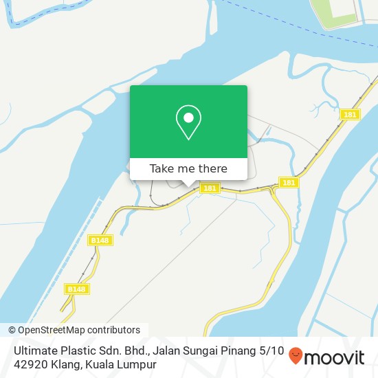 Peta Ultimate Plastic Sdn. Bhd., Jalan Sungai Pinang 5 / 10 42920 Klang