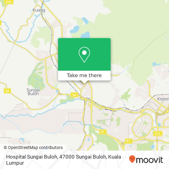 Peta Hospital Sungai Buloh, 47000 Sungai Buloh