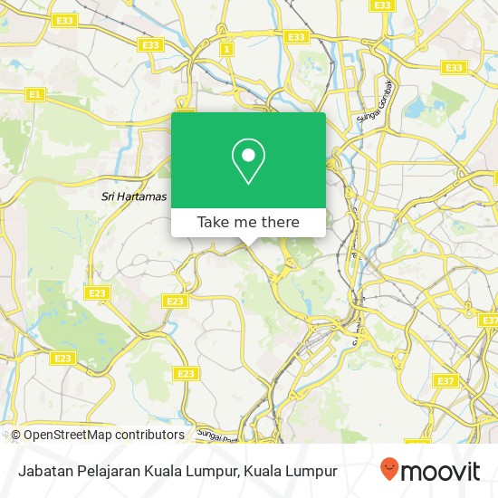 Jabatan Pelajaran Kuala Lumpur map