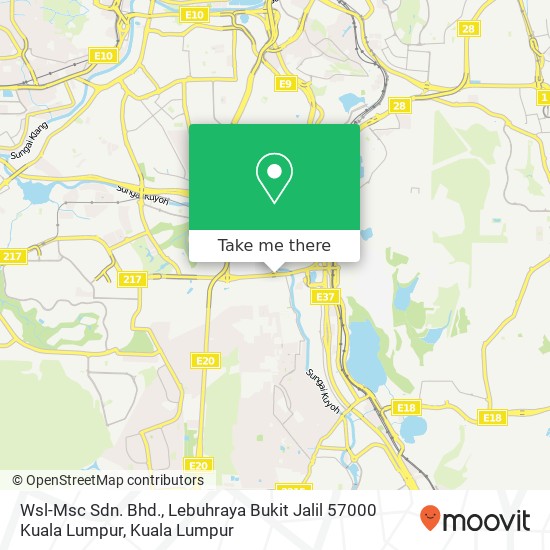 Wsl-Msc Sdn. Bhd., Lebuhraya Bukit Jalil 57000 Kuala Lumpur map