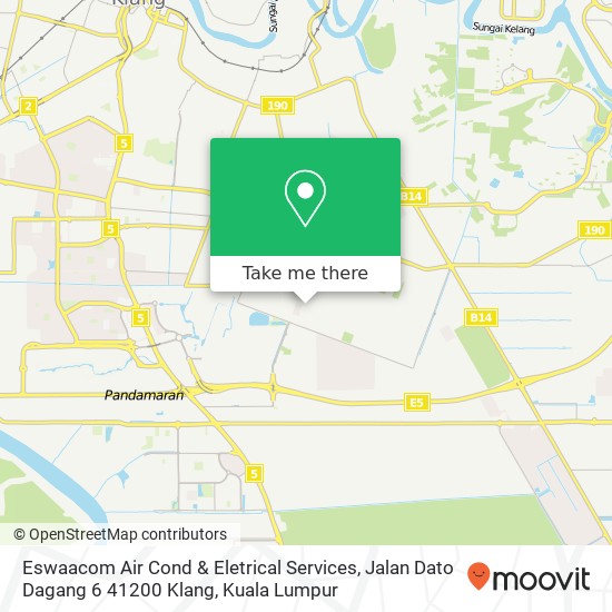 Peta Eswaacom Air Cond & Eletrical Services, Jalan Dato Dagang 6 41200 Klang