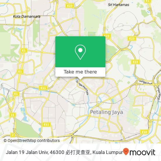 Jalan 19 Jalan Univ, 46300 必打灵查亚 map