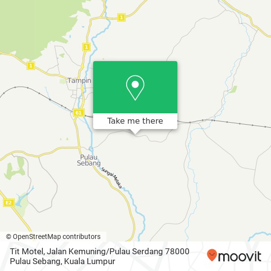 Tit Motel, Jalan Kemuning / Pulau Serdang 78000 Pulau Sebang map
