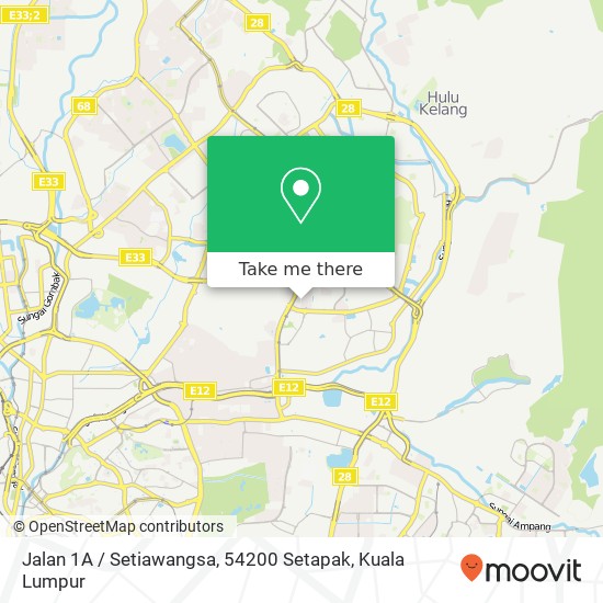 Jalan 1A / Setiawangsa, 54200 Setapak map