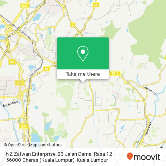 NZ Zafwan Enterprise, 23 Jalan Damai Rasa 12 56000 Cheras (Kuala Lumpur) map