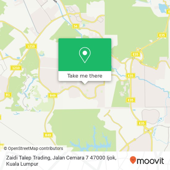 Zaidi Talep Trading, Jalan Cemara 7 47000 Ijok map