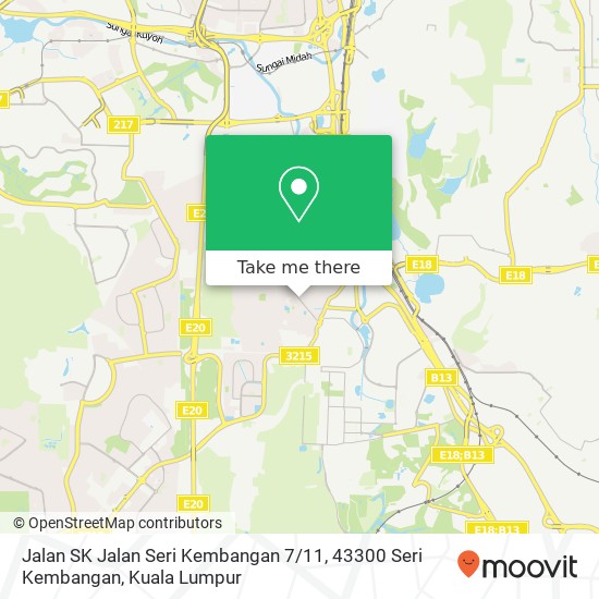Peta Jalan SK Jalan Seri Kembangan 7 / 11, 43300 Seri Kembangan