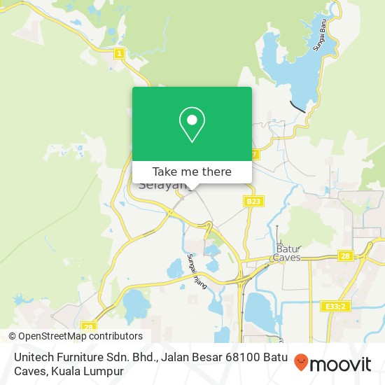 Unitech Furniture Sdn. Bhd., Jalan Besar 68100 Batu Caves map