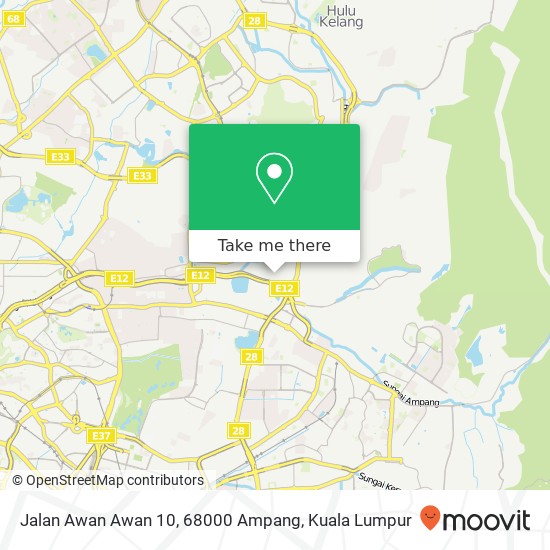 Jalan Awan Awan 10, 68000 Ampang map